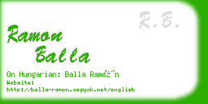 ramon balla business card